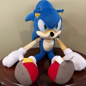 Blue Sonic The Hedgehog Plush Toy with Red Shoes